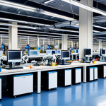 Efficient Factory Floor**

"A modern factory floor with robotic arms assembling RC car parts, well-organized workstations, and bright, energy-efficient lighting. Focus on efficiency and cleanliness. CAD/CAM software displayed on computer screens in the background. Safe for work, appropriate content, fully clothed workers in professional attire, perfect anatomy, correct proportions, professional, family-friendly."

**